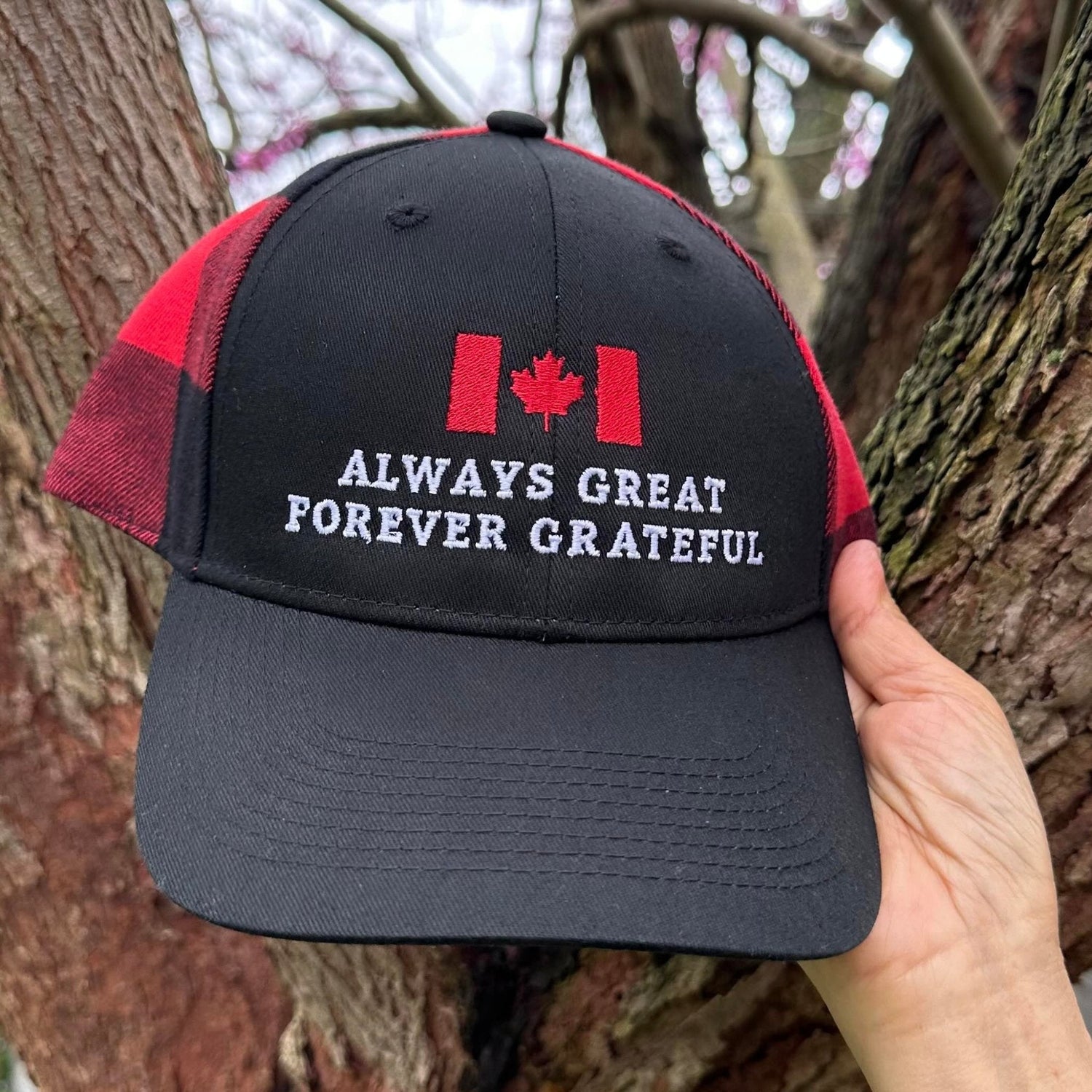 Always Great Forever Grateful Canadian Cap,  Hats from Canada – Premium Canadian Made Caps