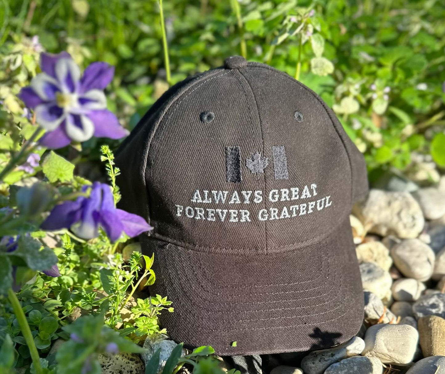 Canadian Flag Cap – Made in Canada | Always Great Forever Grateful | Minimalist Edition