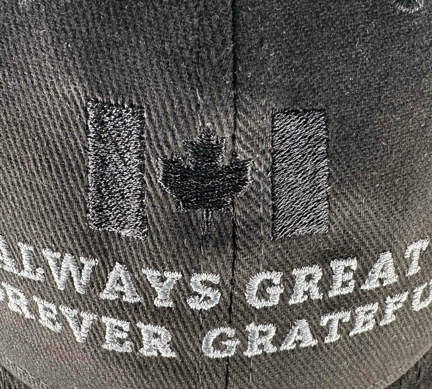 Canadian Flag Cap – Made in Canada | Always Great Forever Grateful | Minimalist Edition