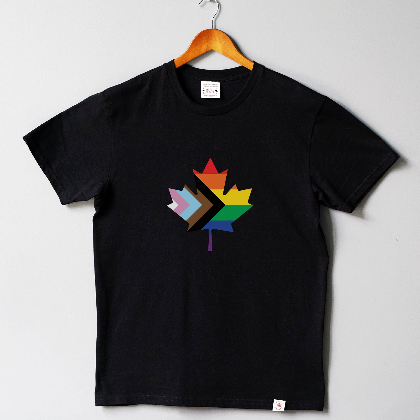 pride tshirt in black colour by Maple Beaver