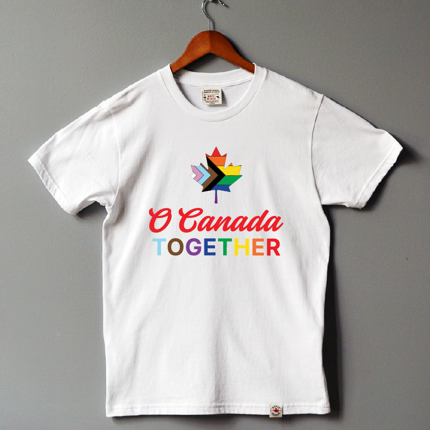 pride t shirt in White colour by Maple Beaver full front