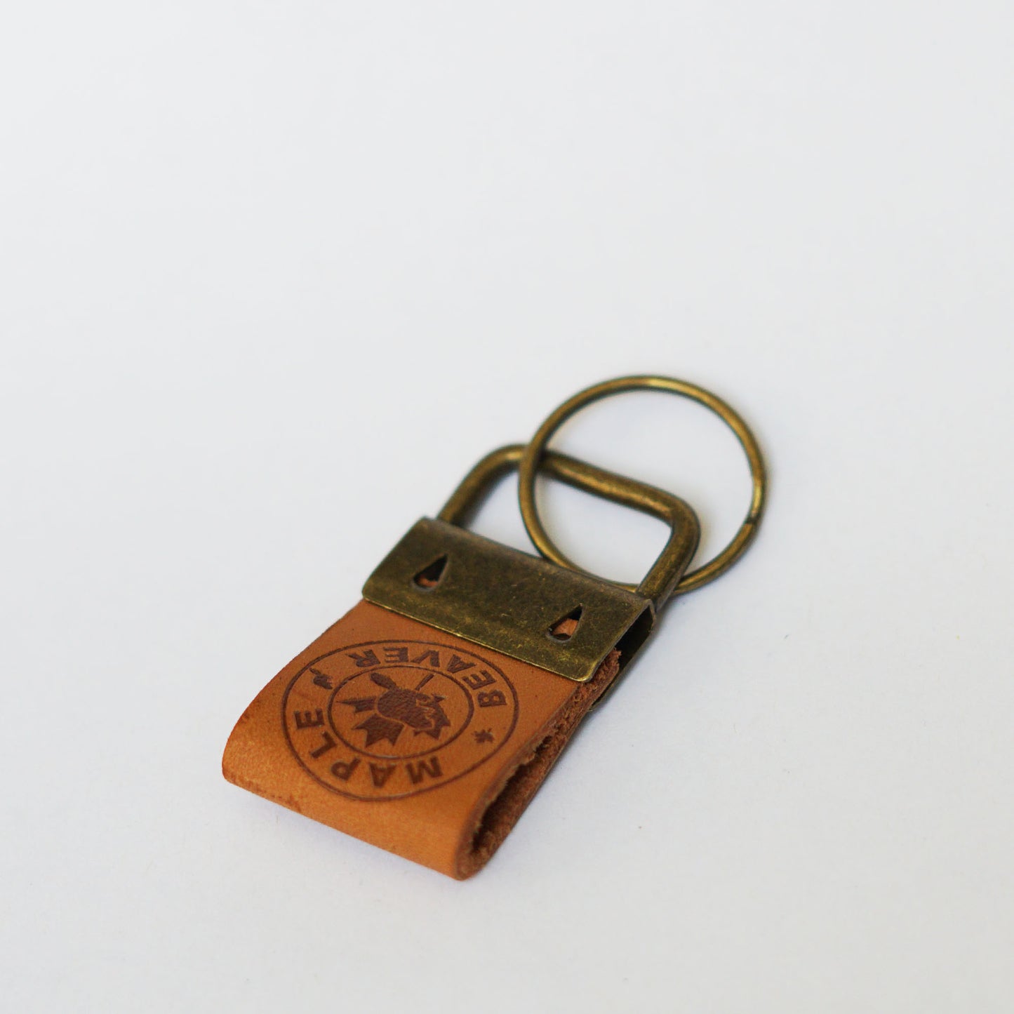 Maple Beaver Compact Leather Key Fob