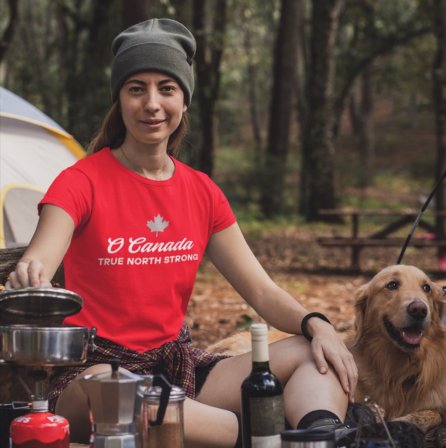 Maple Beaver O Canada True North Strong™ T-Shirt – Proudly Made in Canada - Maple Beaver red variant