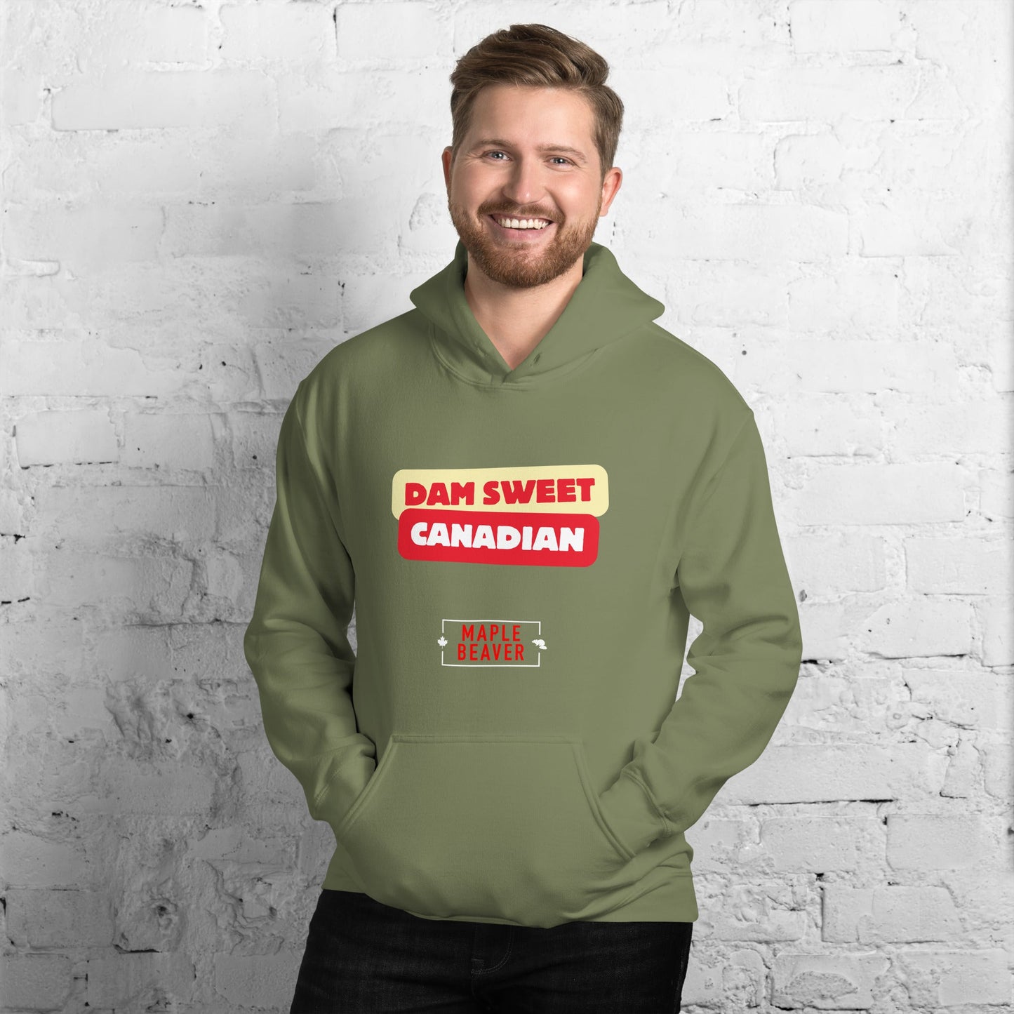The Dam Sweet Canadian Hoodie – Cozy, Bold, Unapologetically Canadian - Maple Beaver
