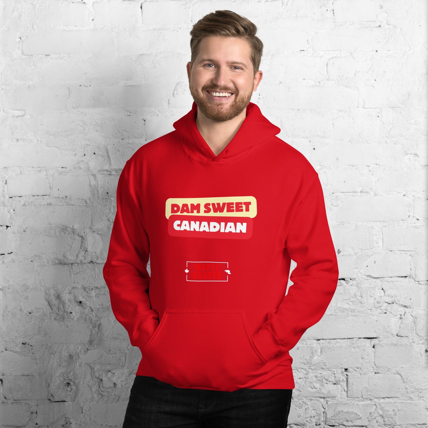 The Dam Sweet Canadian Hoodie – Cozy, Bold, Unapologetically Canadian - Maple Beaver