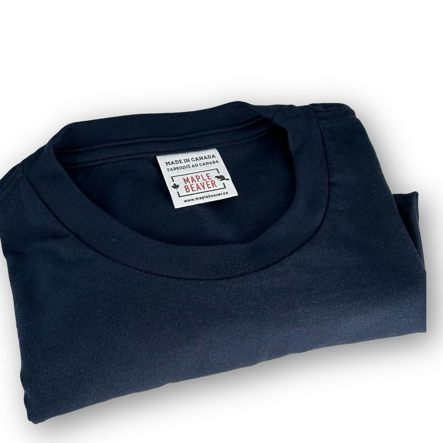The most understated premium Navy Canadian Tee in the market. Period - Maple Beaver