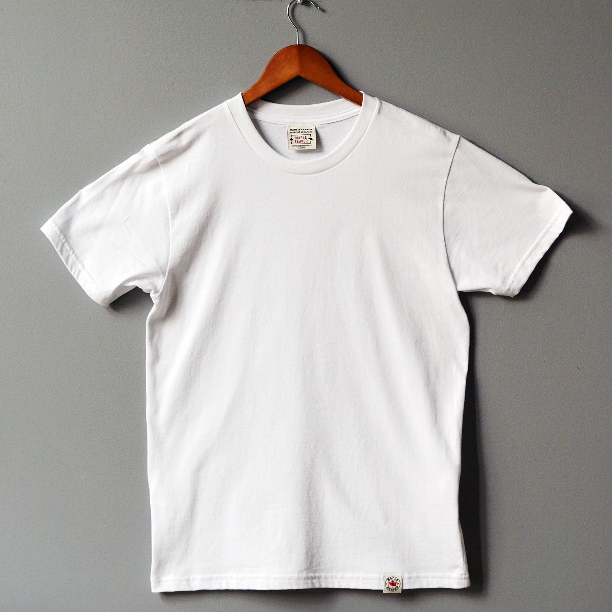 The most understated premium White Canadian Tee in the market. Period - Maple Beaver