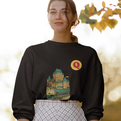 Quebec City Canadian Sweatshirt, Organic Cotton | Canadian ABC Collection