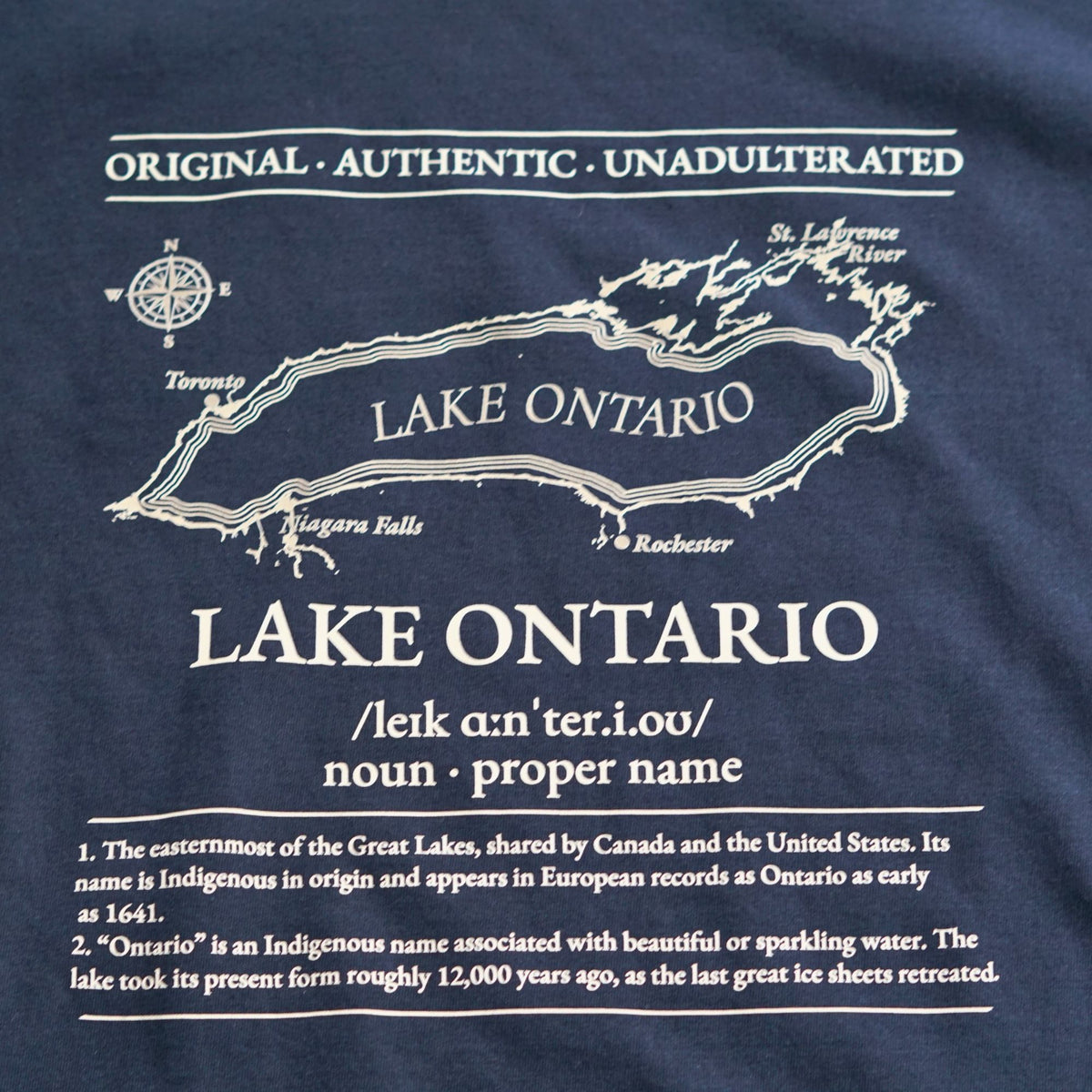 Lake Ontario T-Shirt | Made in Canada | 100% Organic Cotton