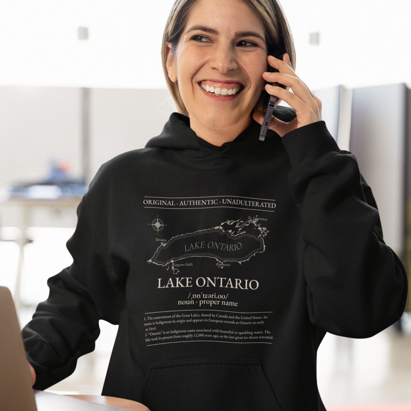 Lake Ontario Hoodie | Made in Canada | 100% Organic Cotton
