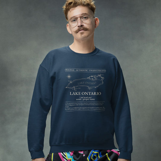 Lake Ontario Sweatshirt | Made in Canada | 100% Organic Cotton