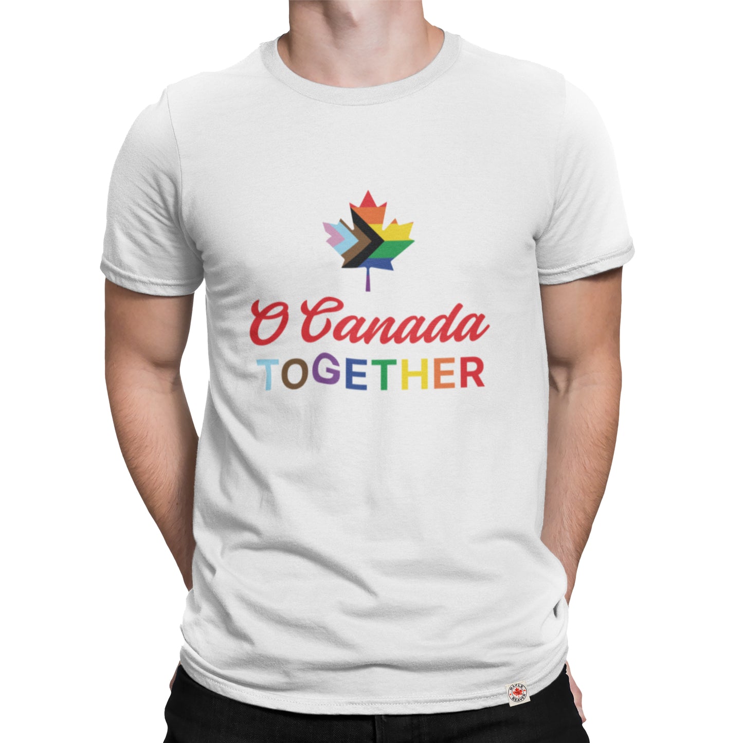 O Canada Together Pride T-Shirt- Made in Canada with 100% Organic Cotton
