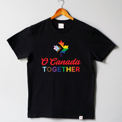 O Canada Together Pride T-Shirt- Made in Canada with 100% Organic Cotton