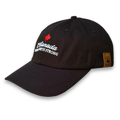 O Canada True North Strong Hat Made in Canada (Black)