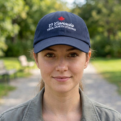 O Canada True North Strong Hat Made in Canada (Navy)