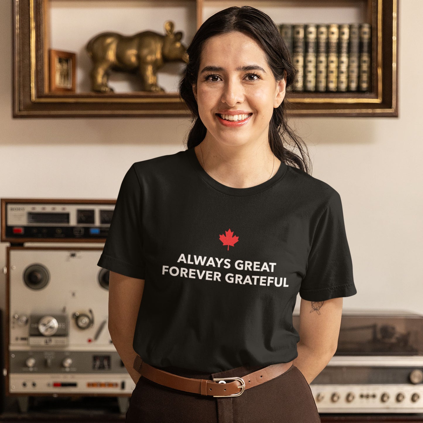 Always Great, Forever Grateful minimal Canadian T Shirt