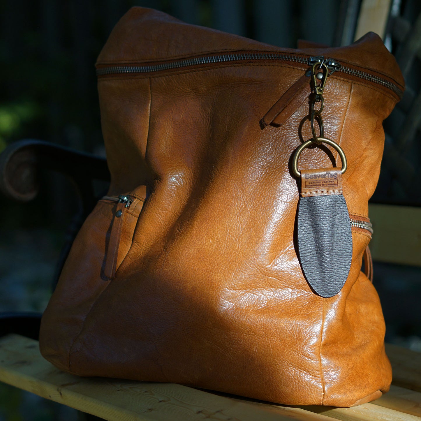 BeaverTag used as a bag charm