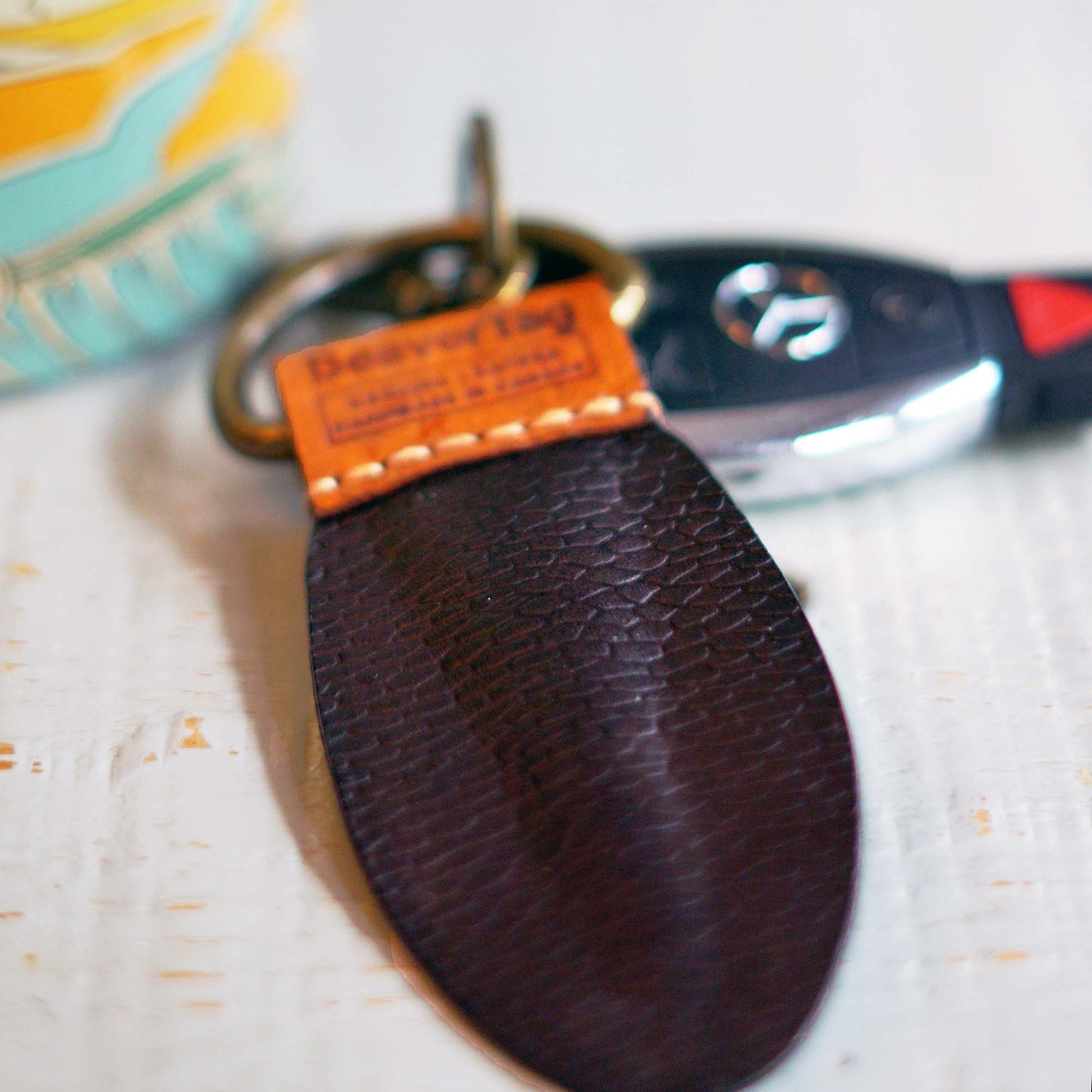 usage of the BeaverTag as a proudly Canadian Keychain