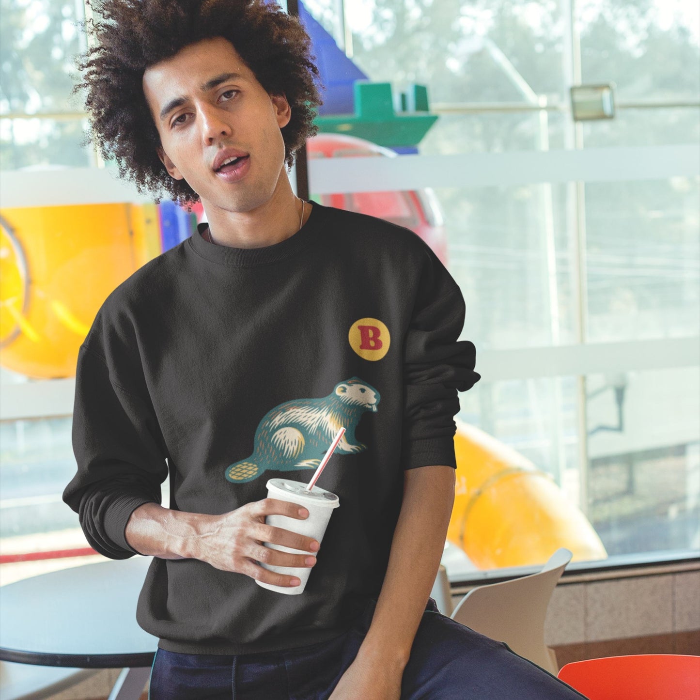 Beaver Sweatshirt | Made in Canada| Canadian ABC Collection