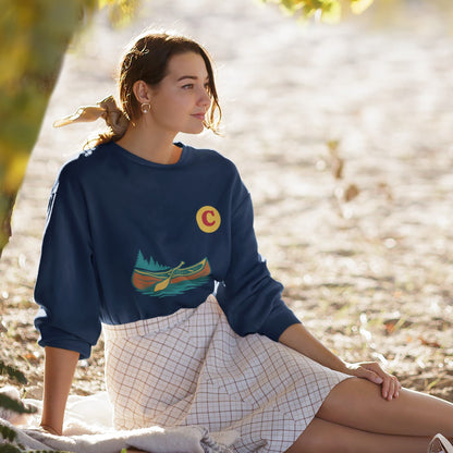 Canoe Sweatshirt Made in Canada, Organic Cotton