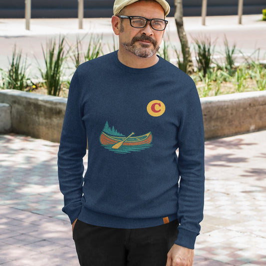 Canoe Sweatshirt Made in Canada, Organic Cotton