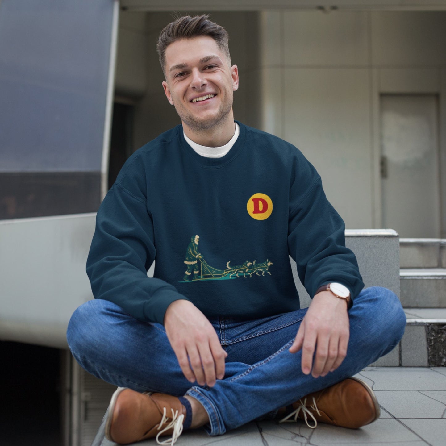 Made in Canda Dog Sled sweatshirt | Canadian ABCs