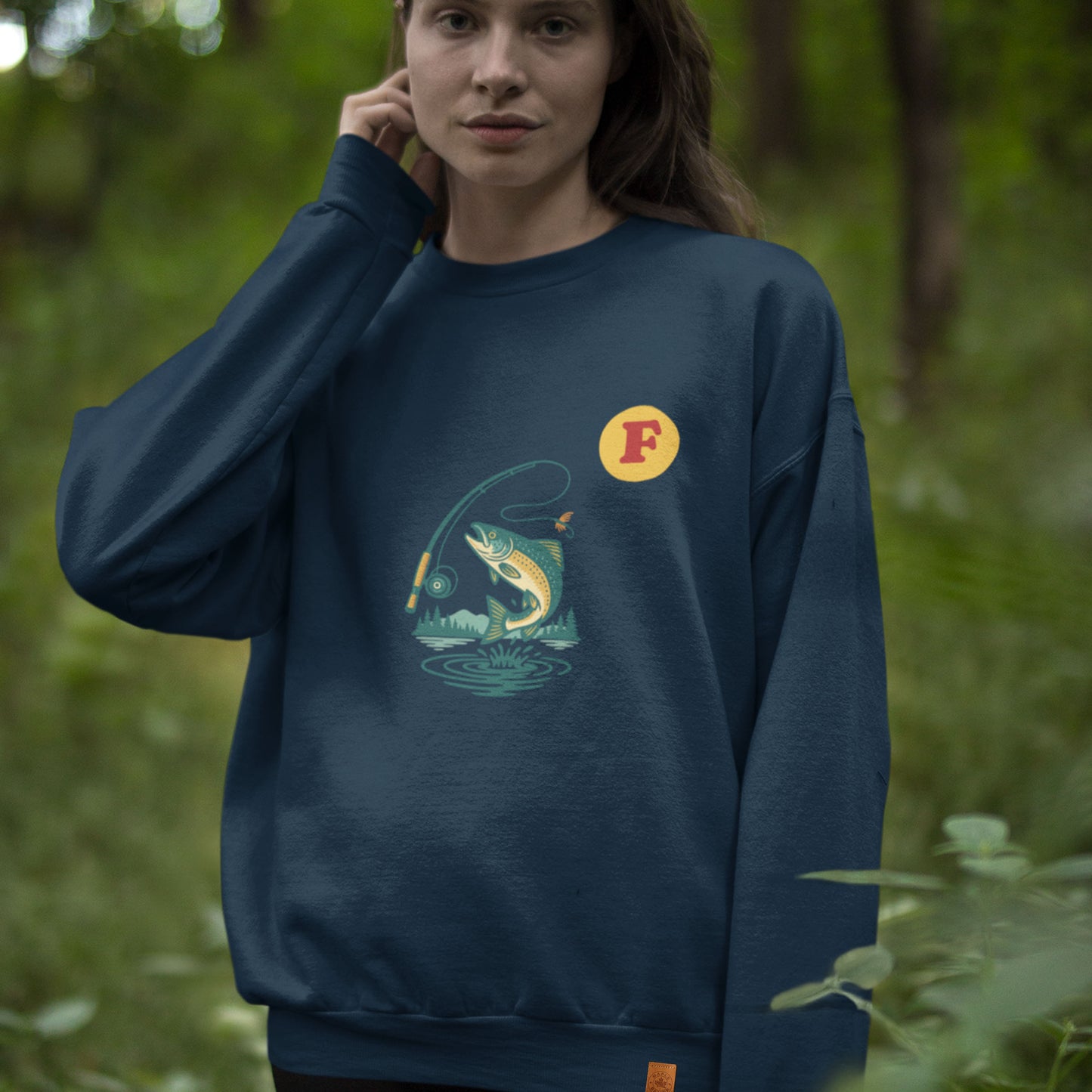 Canadian made Fishing Sweatshirt in Organic Cotton