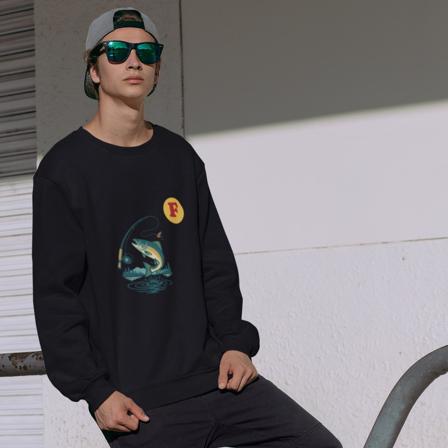 Canadian made Fishing Sweatshirt in Organic Cotton