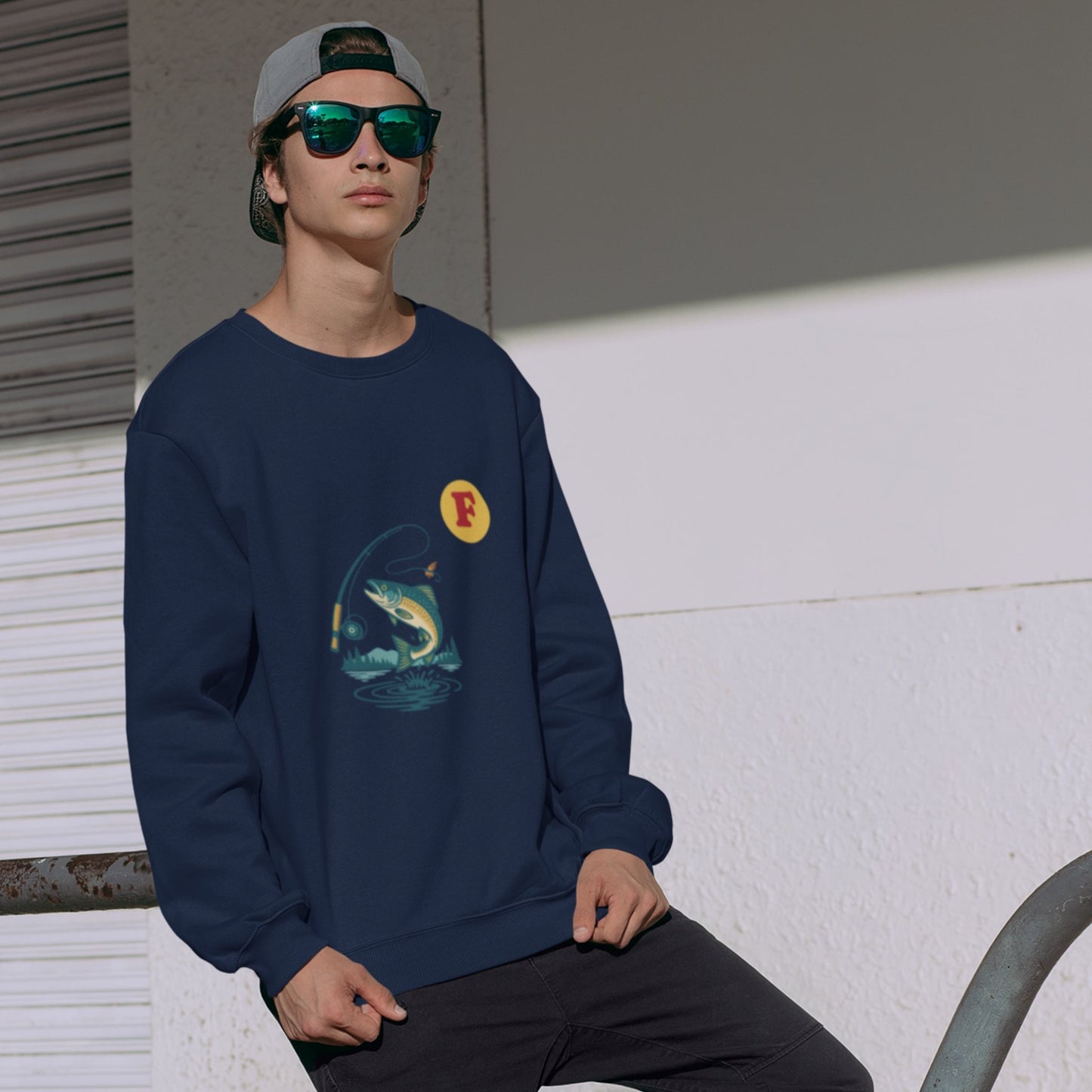 Canadian made Fishing Sweatshirt in Organic Cotton