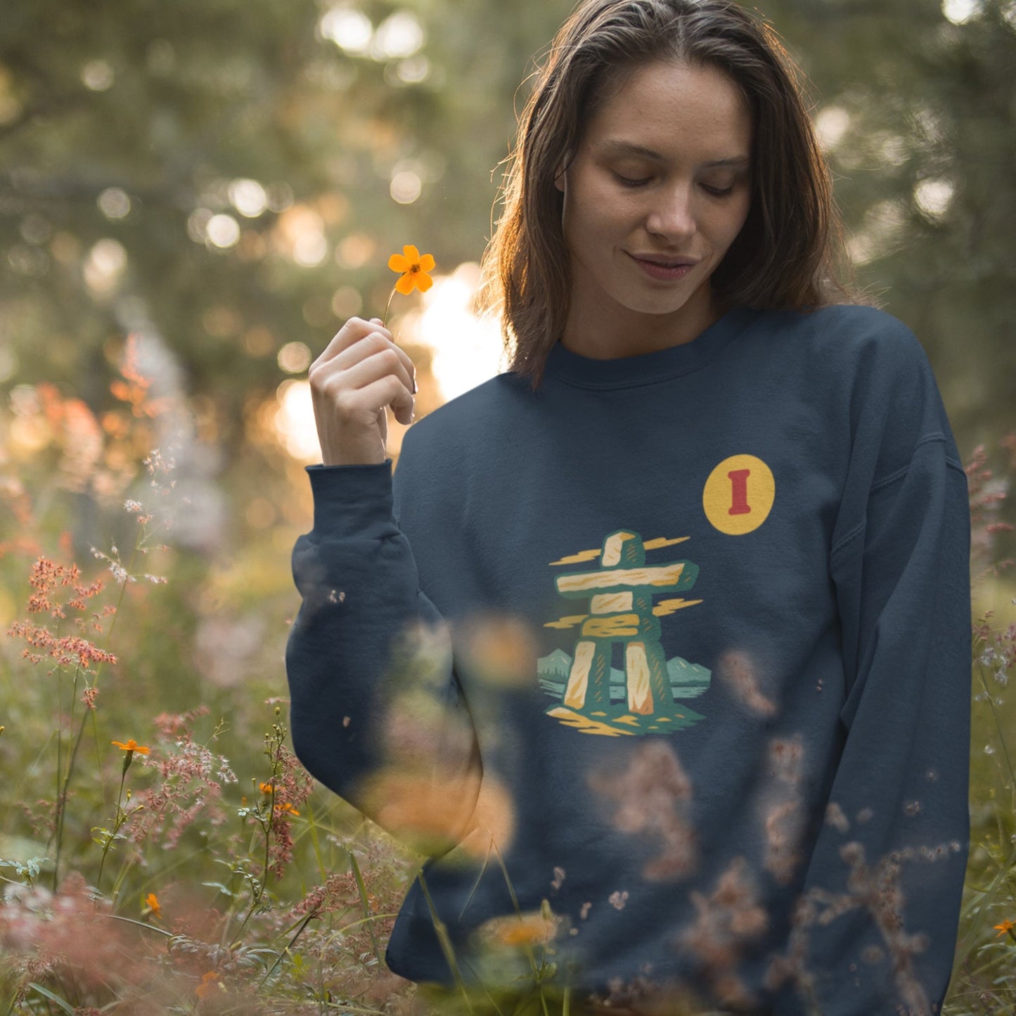 Canadian Sweatshirt with Inukshuk | Canadian Alphabet collection