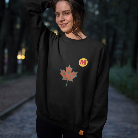 Maple leaf Sweatshirt | Organic Cotton,  Made in Canada