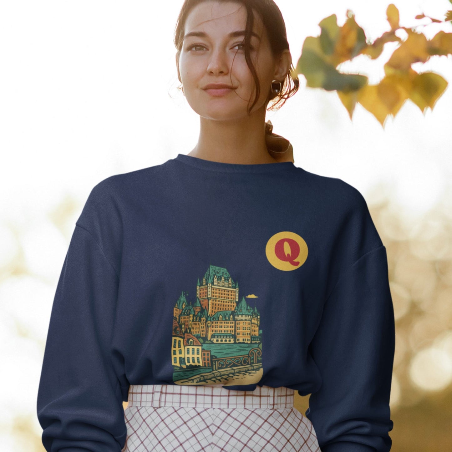 Quebec City Canadian Sweatshirt, Organic Cotton | Canadian ABC Collection