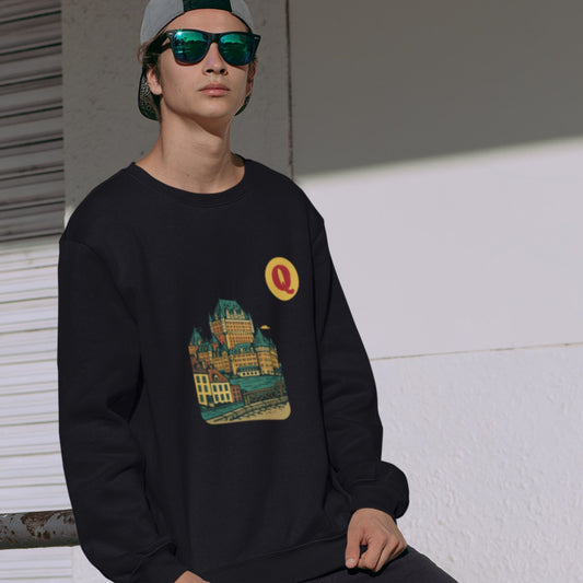 Quebec City Canadian Sweatshirt, Organic Cotton | Canadian ABC Collection