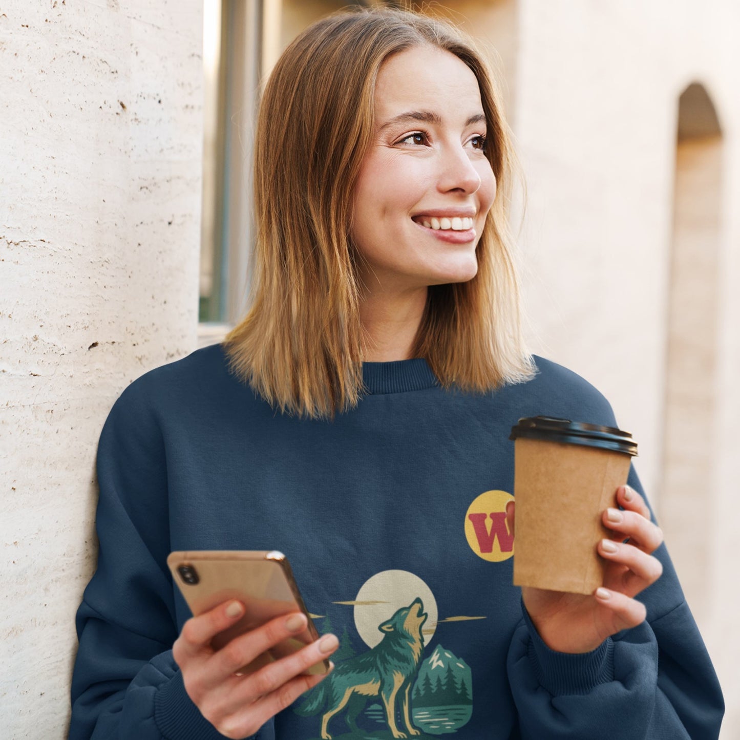 Wolf  Sweatshirt | Organic Cotton, Made in Canada | Canadian ABC collection