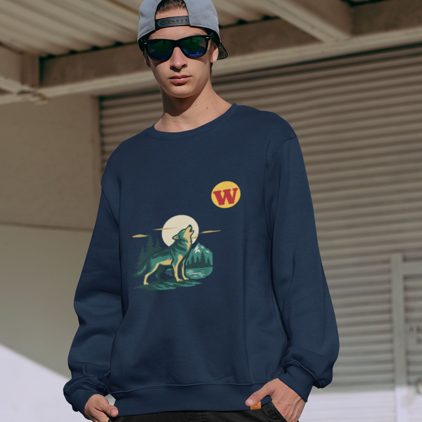 Wolf  Sweatshirt | Organic Cotton, Made in Canada | Canadian ABC collection