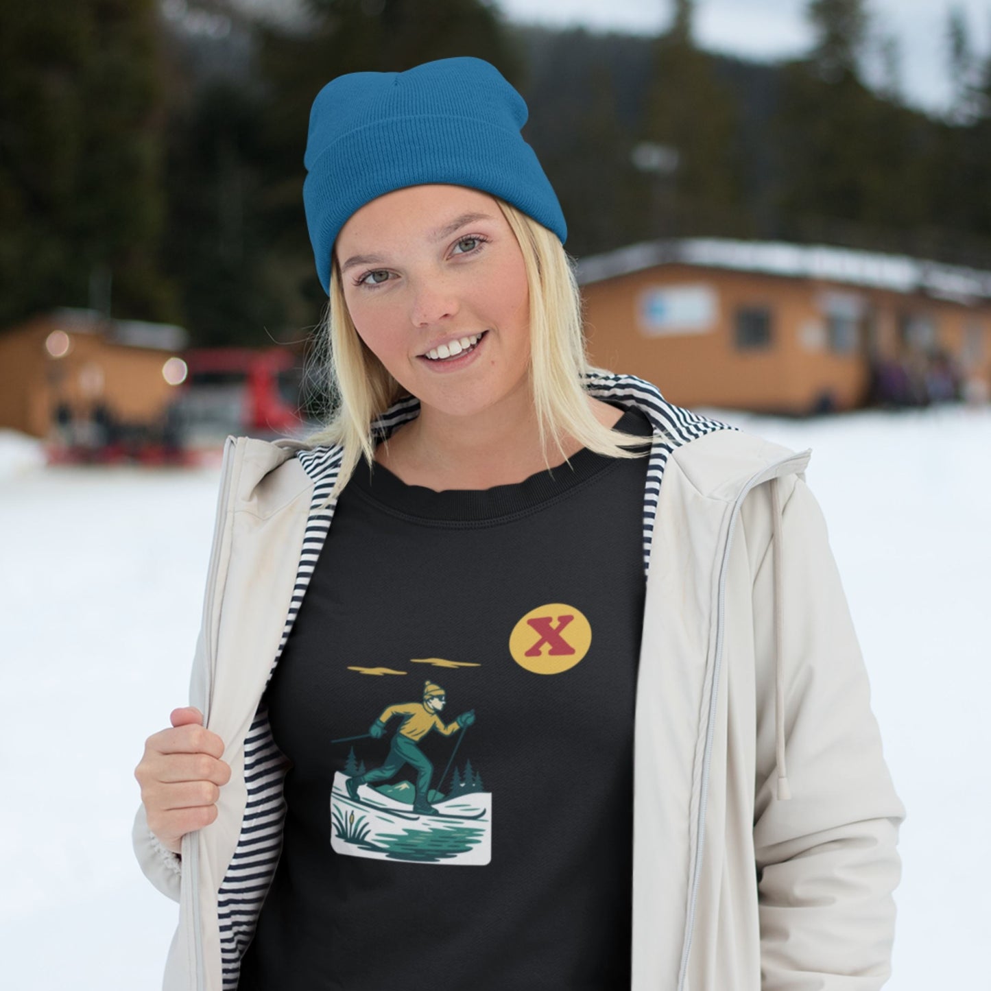 Skiing Sweatshirt proudly mane in Canada | Canadian ABC collection