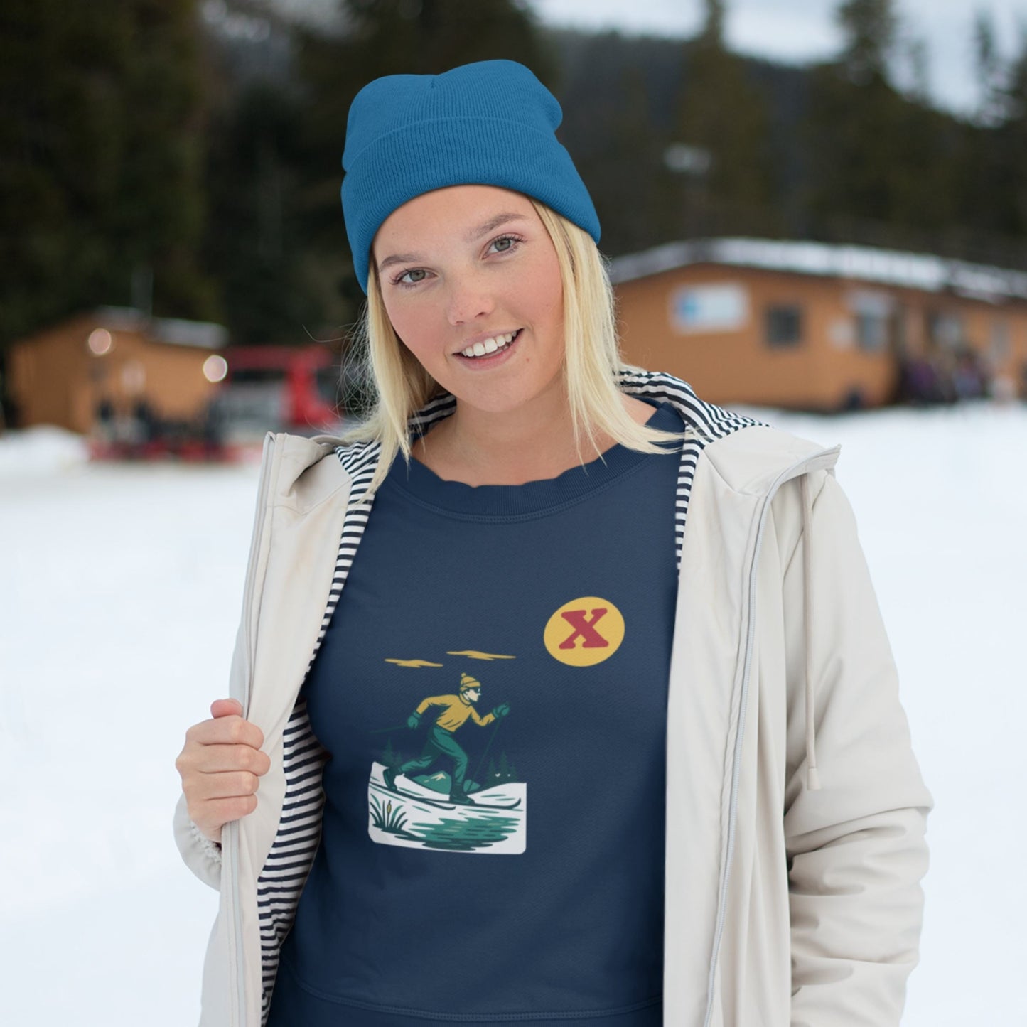Skiing Sweatshirt proudly mane in Canada | Canadian ABC collection