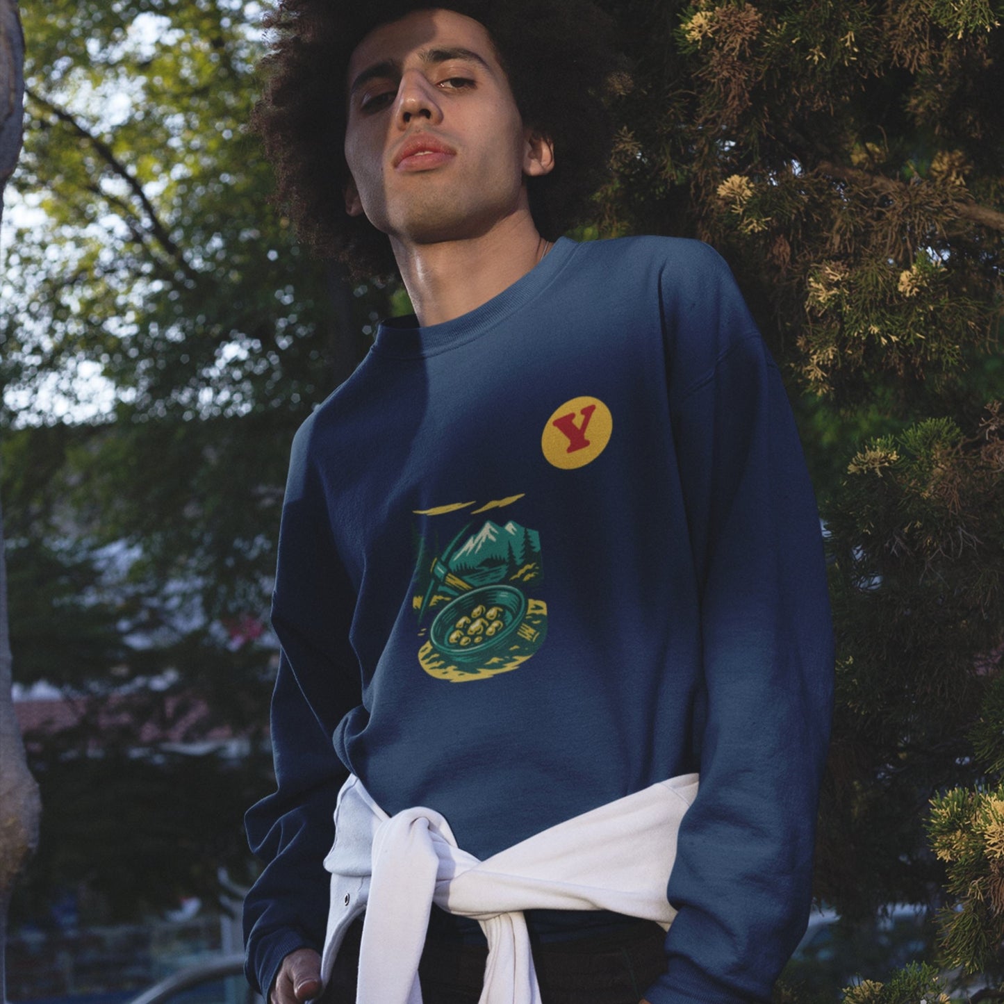 Organic Cotton Canadian Made Sweatshirt featuring Yukon | Canadian Alphabet Y