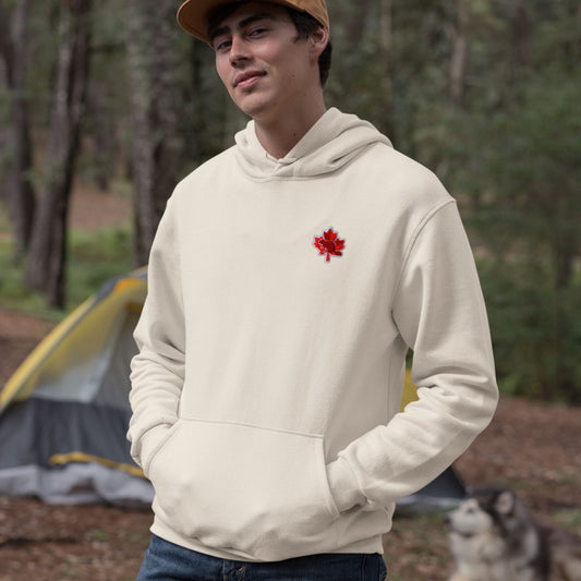 The Canadian Icons: Maple & Beaver Organic Cotton Hoodie | Warm Ivory