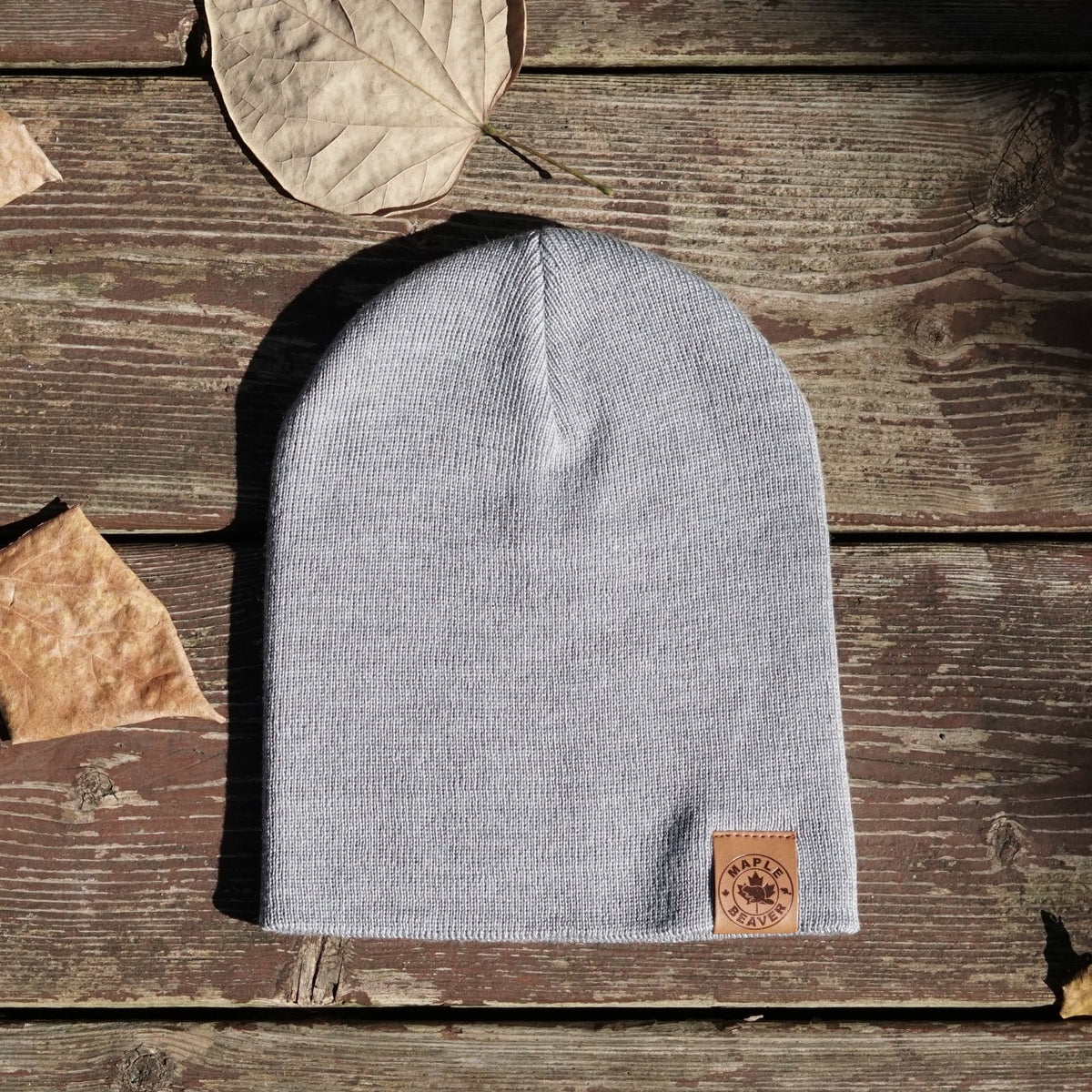 Maple Beaver Classic Merino Beanie – Made in Canada | Grey