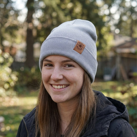 Maple Beaver Classic Merino Toque – Made in Canada | Grey