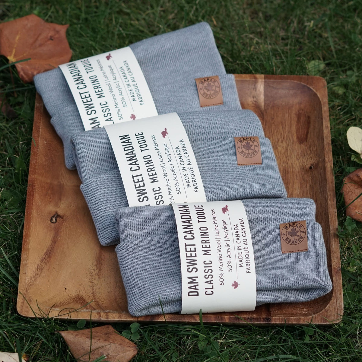 Maple Beaver Classic Merino Toque – Made in Canada | Grey