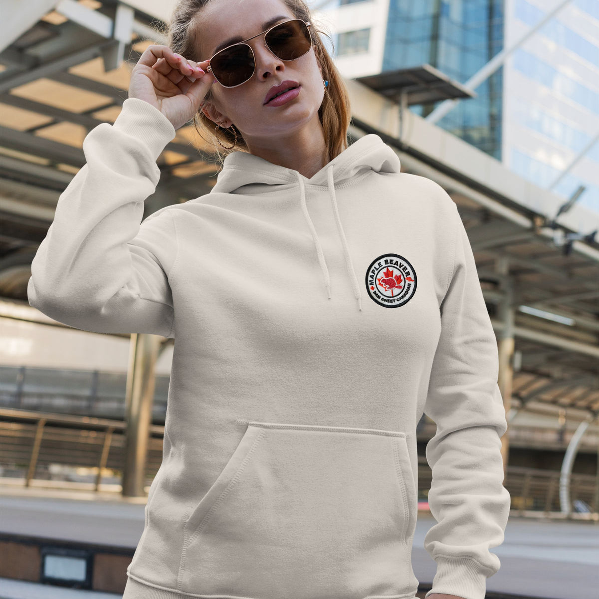 The Dam Sweet Canadian Organic Cotton Hoodie | Warm Ivory