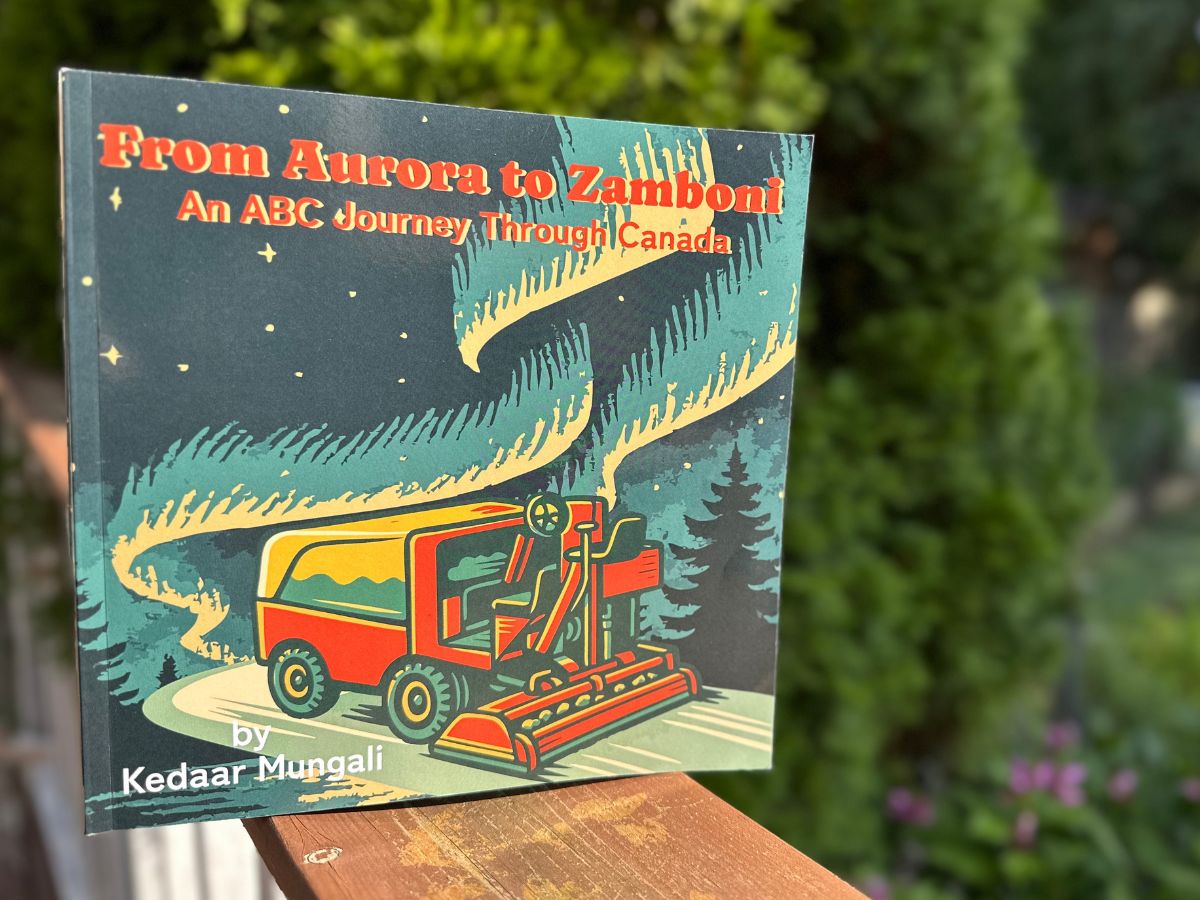 Cover Page of the children's Canadian ABC book: From Aurora to Zamboni by Kedaar Mungali