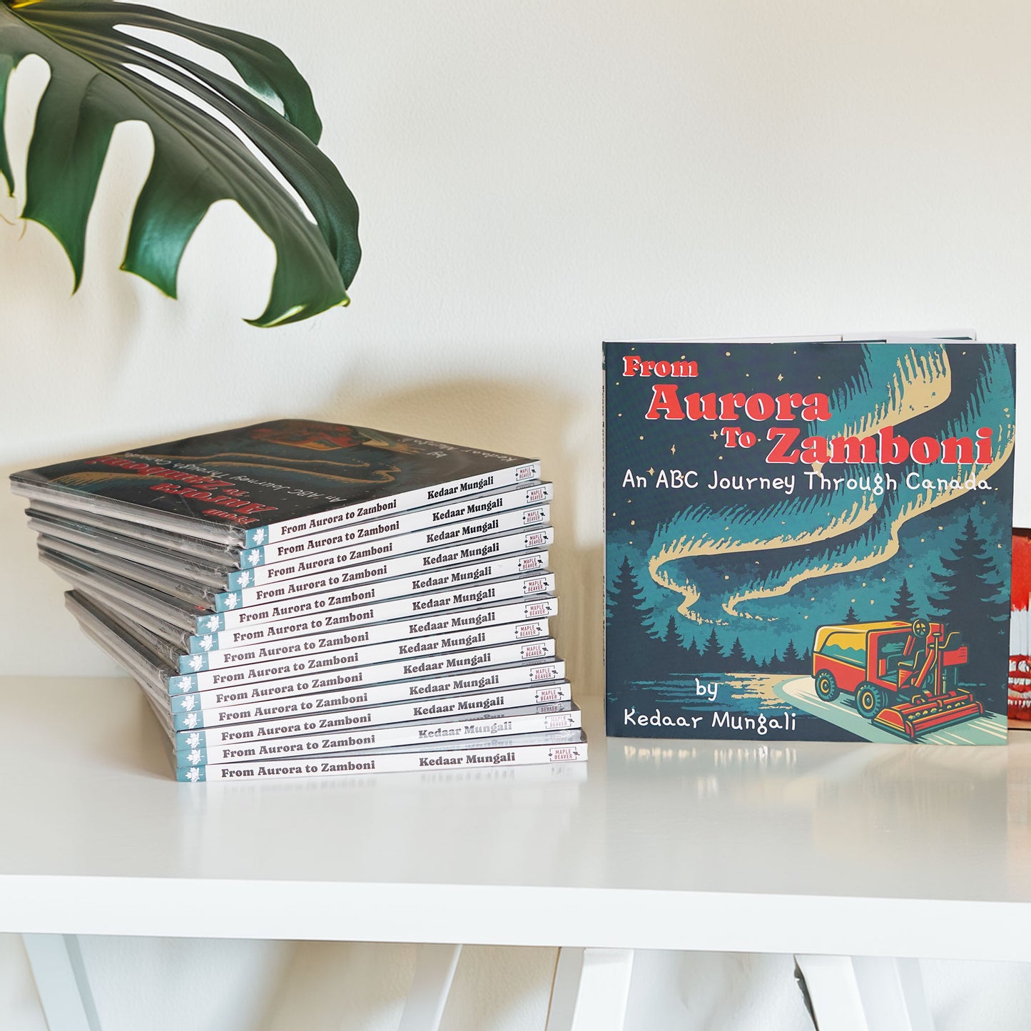 Cover Page of the children's Canadian ABC book: From Aurora to Zamboni by Kedaar Mungali