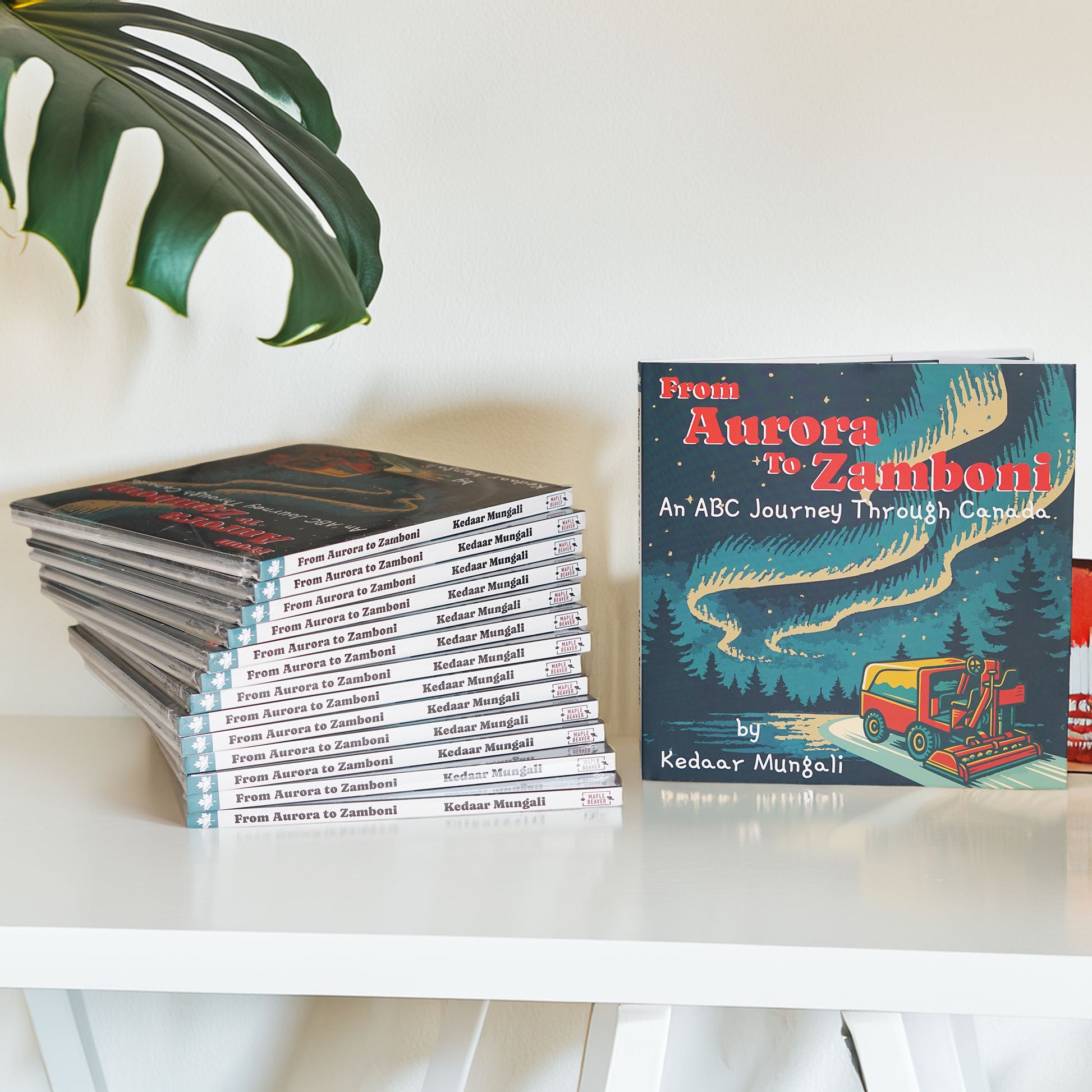 Cover Page of the children's Canadian ABC book: From Aurora to Zamboni by Kedaar Mungali