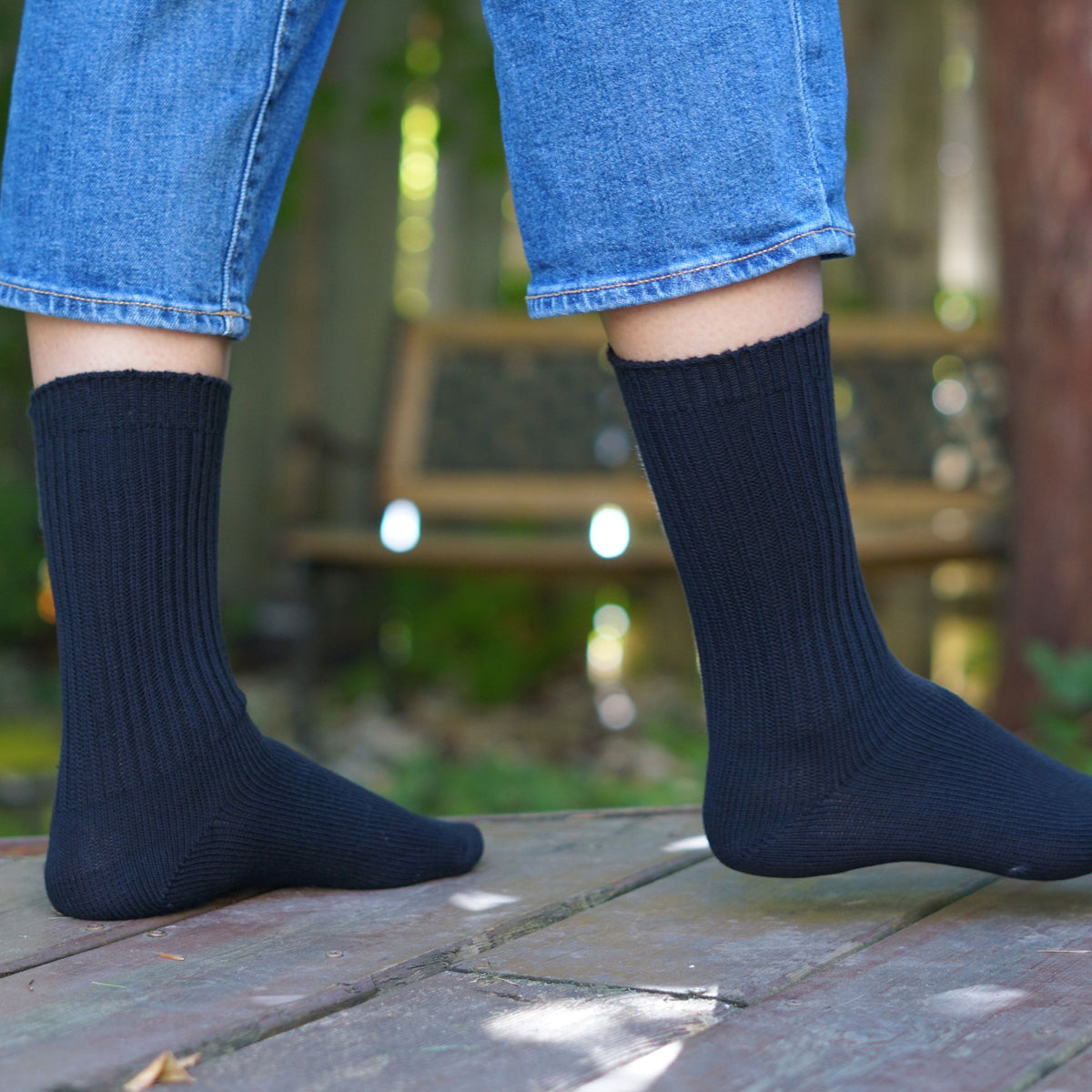 Dam Sweet Canadian Everyday Socks | 96% Organic Cotton | Made in Canada - Black