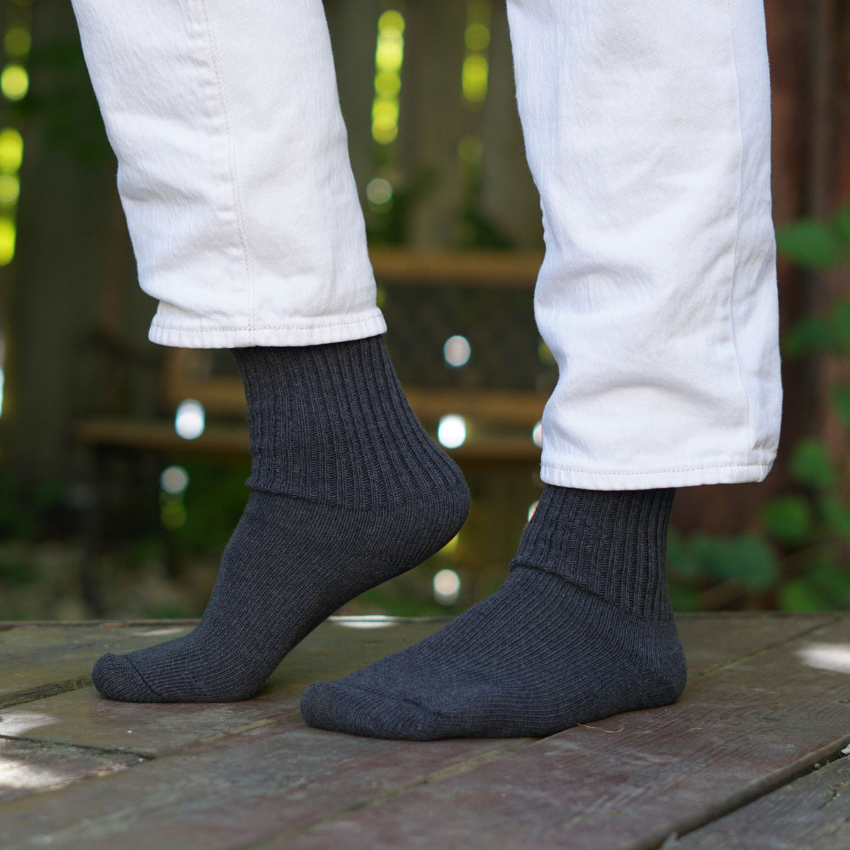 Dam Sweet Canadian Everyday Socks | 96% Organic Cotton | Made in Canada - Charcoal