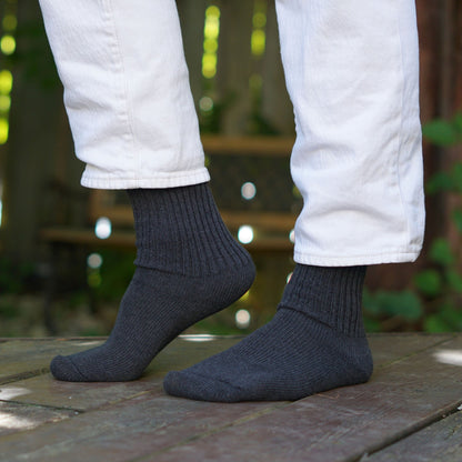 Dam Sweet Canadian Everyday Socks | 96% Organic Cotton | Made in Canada - Charcoal