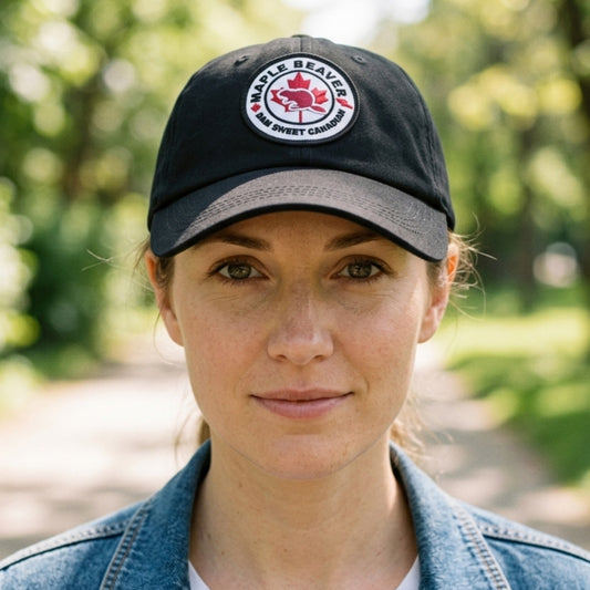 Dam Sweet Canadian Organic Cotton Dad Hat - Black